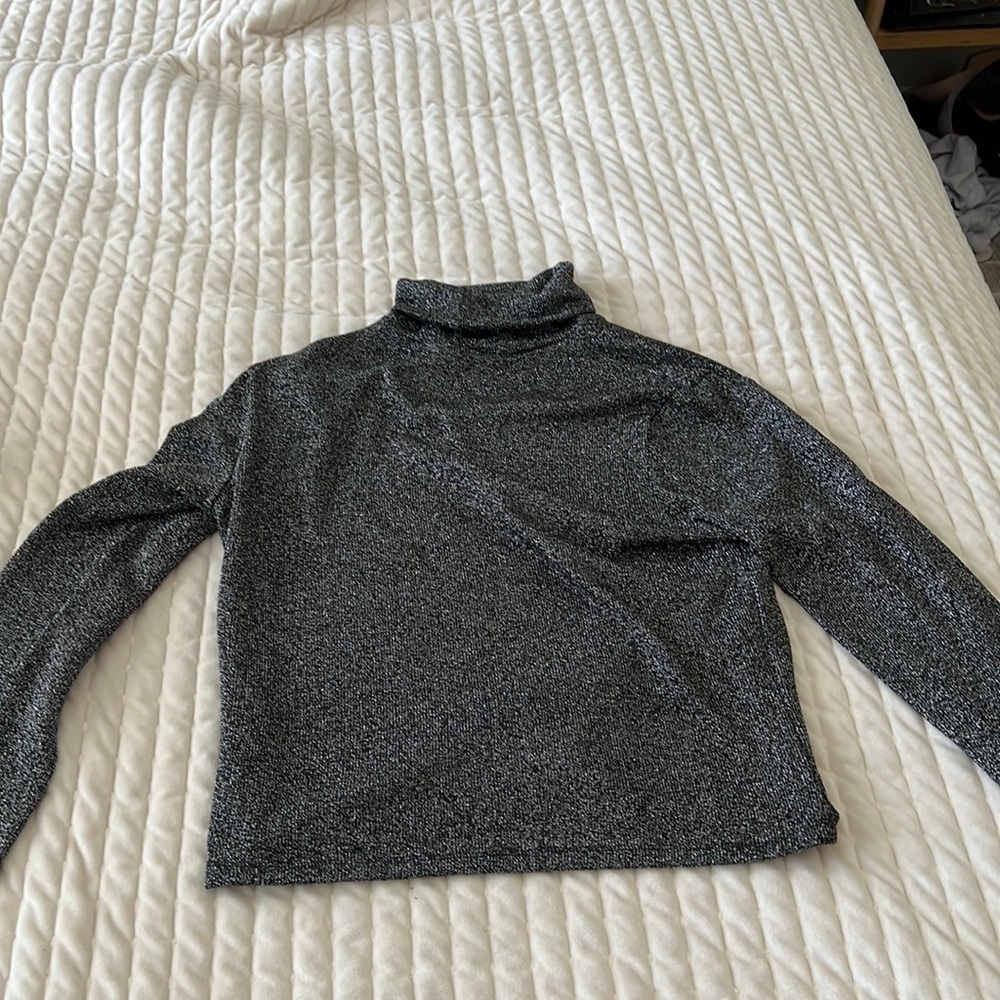 H&M Divided Sparkly Grey Turtleneck (040)